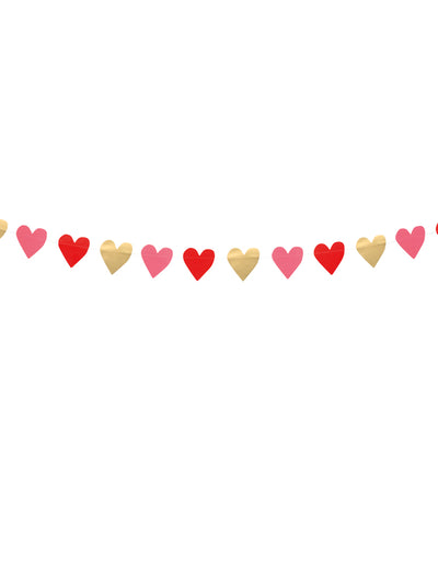 Mise en situation de la guirlande petits coeurs Love you