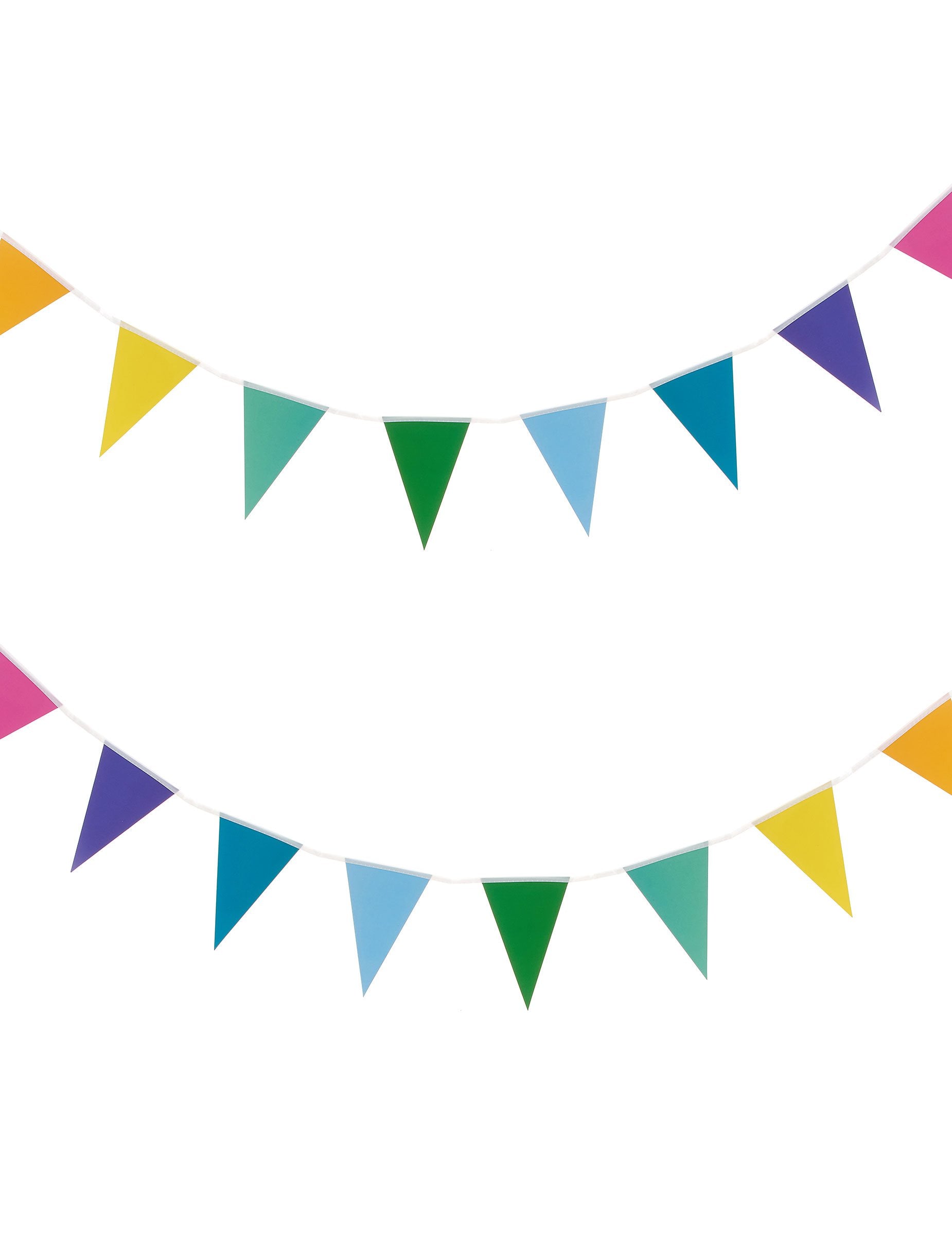 Guirlande petits fanions pour décoration de fête multicolore