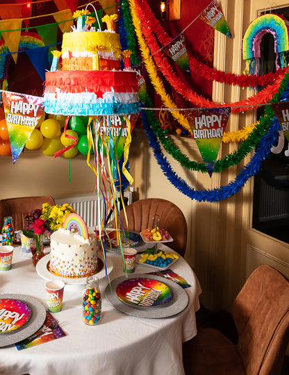 Tűzálló piros PVC műanyag girland, 10 méter 