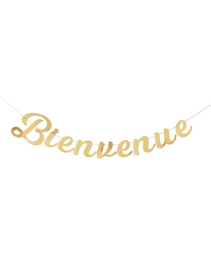 Guirlande Bienvenue dorée