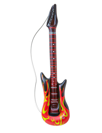 Rock gitár felfújható lángokban 105 cm