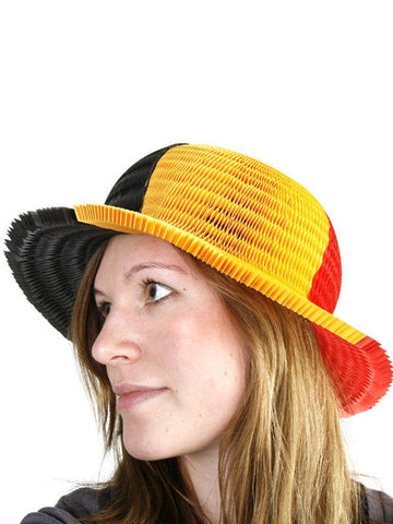 Németország kalap - Együtt a győzelemért! Fociszurkolói kellék fekete-piros-sárga színekben 