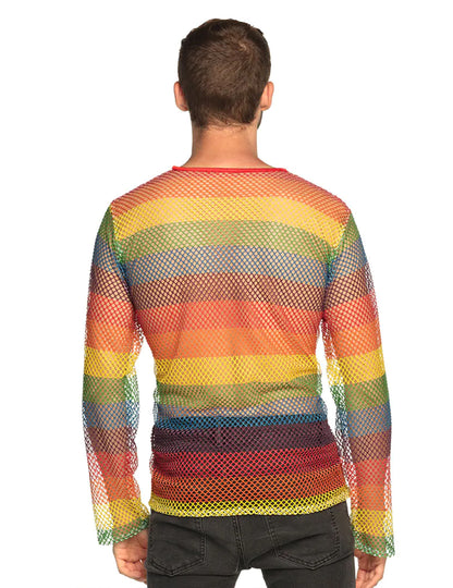 Férfi szivárványos halháló felső