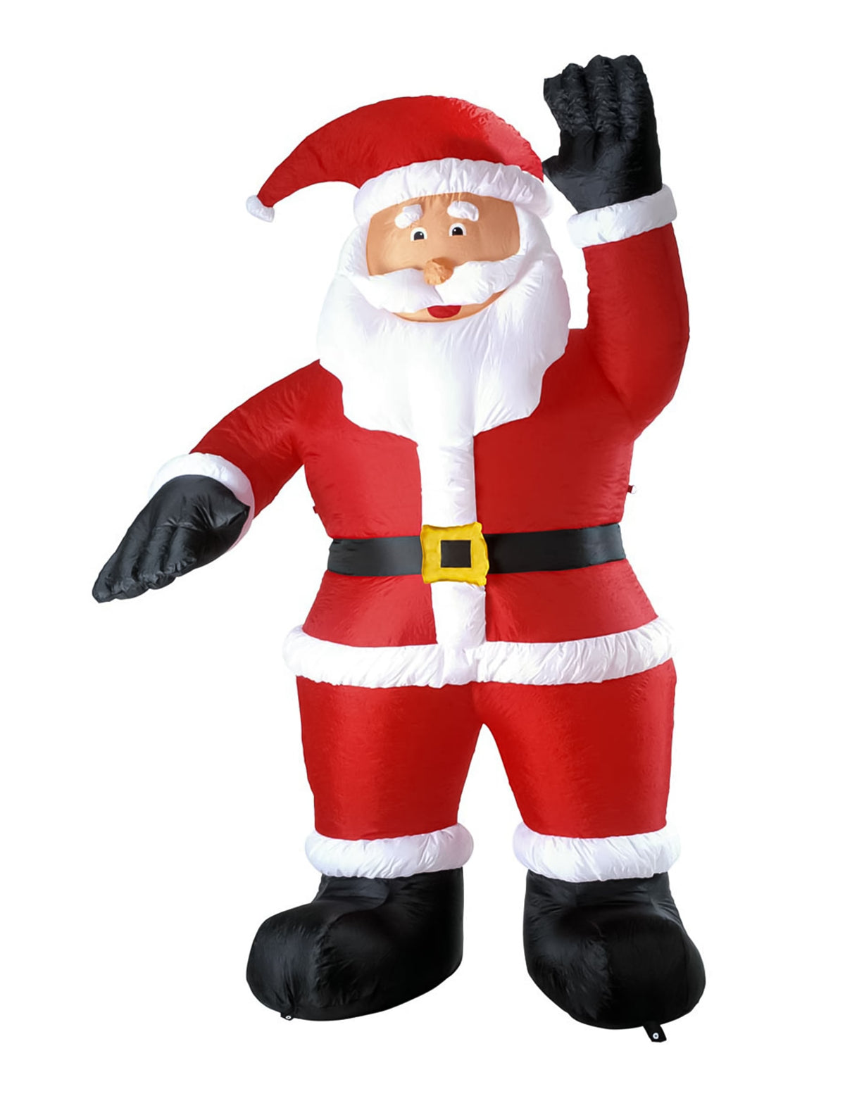 Vue de face de la décoration Père Noël géant gonflable et lumineux