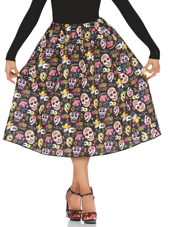 Dia de los muertos szoknya felnőtt