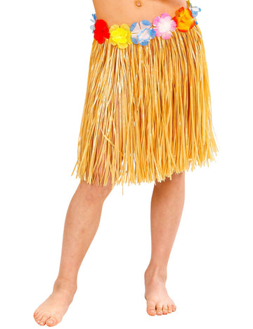 Hawaii szoknya virágos övekkel gyermekeknek