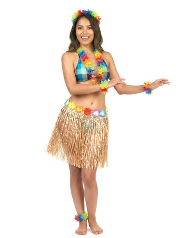 Rövid hawaii szoknya felnőtt műanyagban