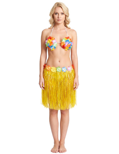 Rövid hawaii szoknya sárga felnőtt