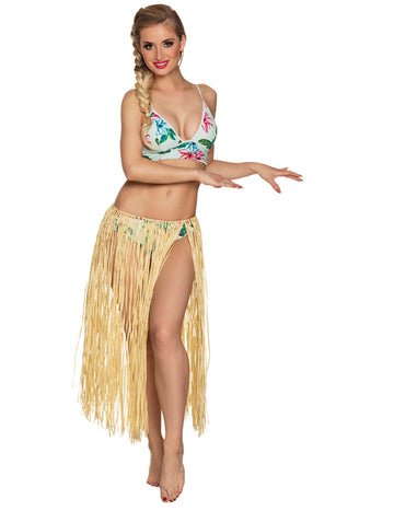 Hosszú természetes hawaii szoknya raphia felnőtt