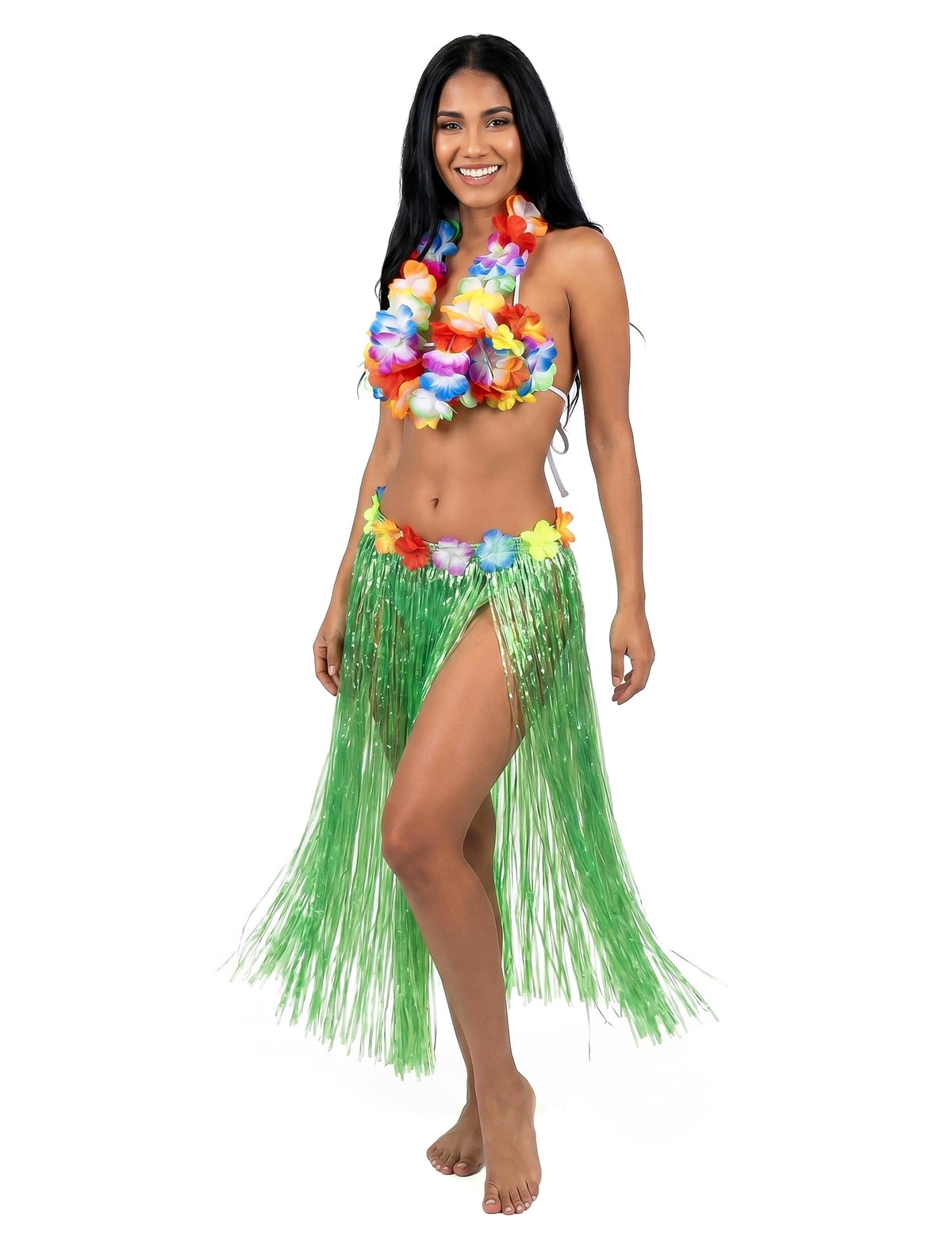 Hosszú hawaii szoknya zöld felnőtt