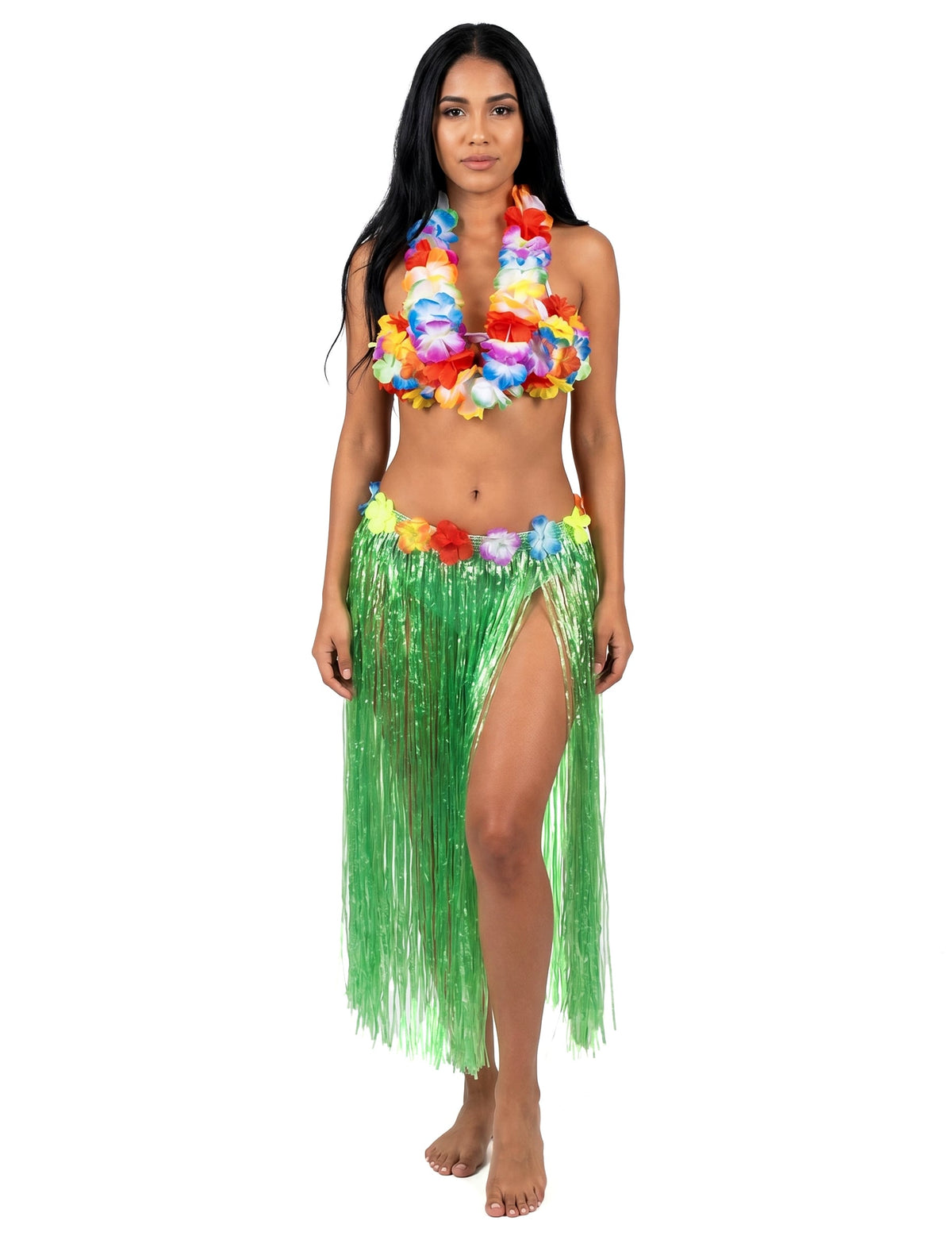 Hosszú hawaii szoknya zöld felnőtt