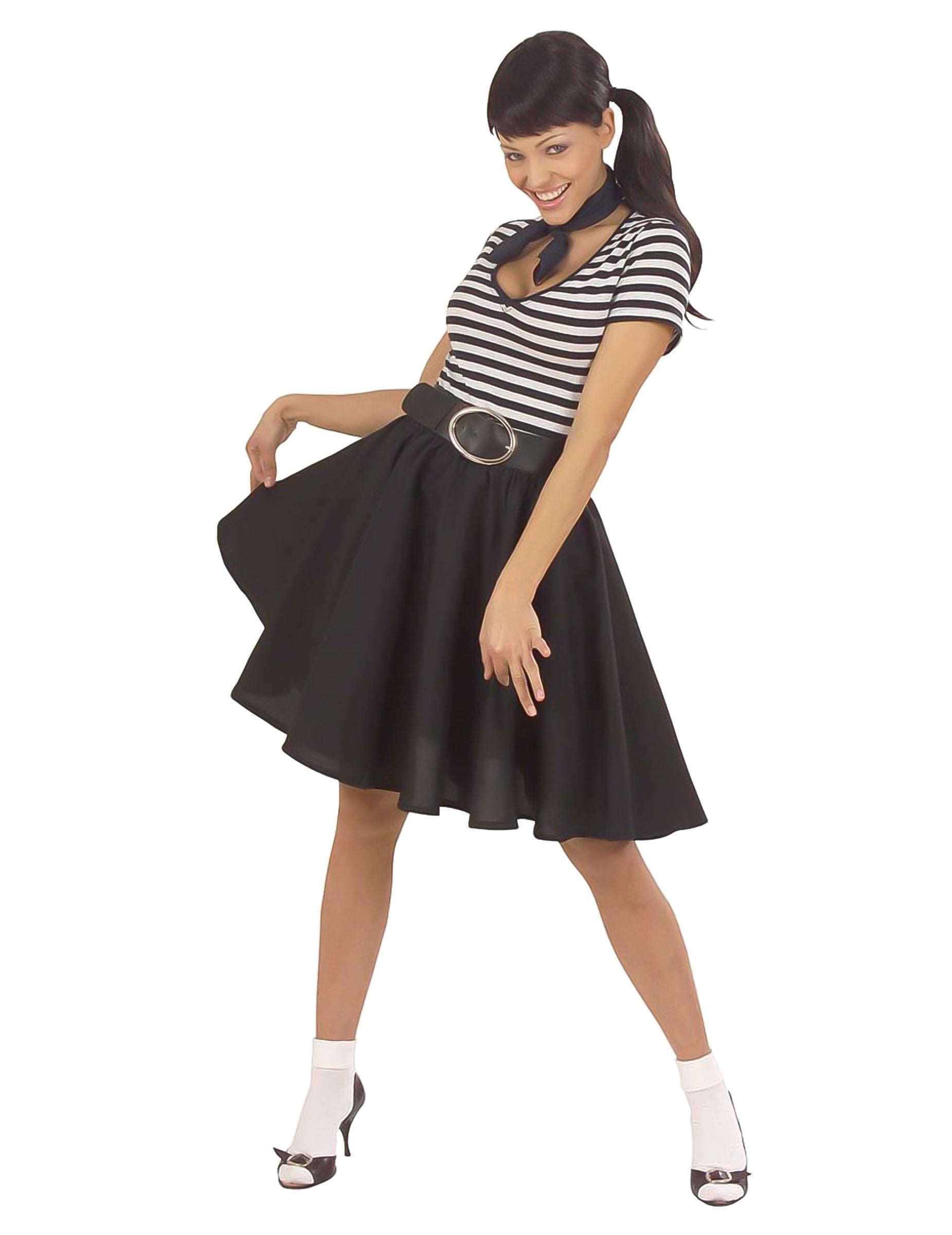 Vue d'ensemble de la jupe rock'n'roll pour femme noire