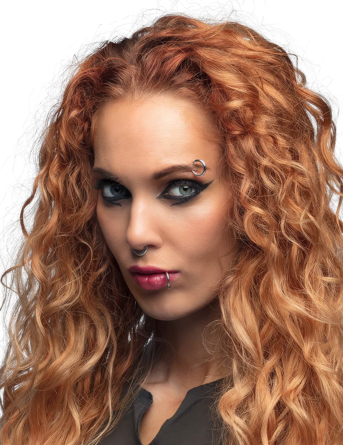 8 darabos felnőtt ezüst punk stílusú piercingkészlet