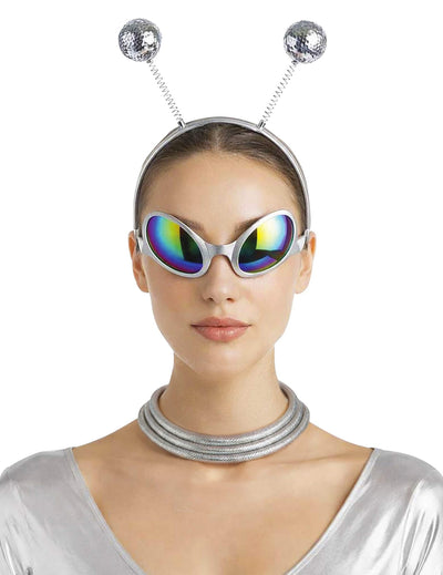 Ezüst színű alien kiegészítő készlet felnőtteknek