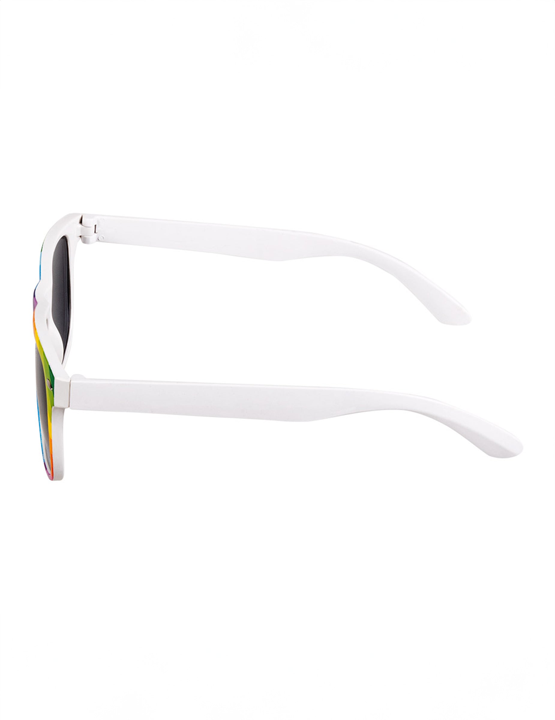 Vue de profil des lunettes du kit accessoires arc en ciel