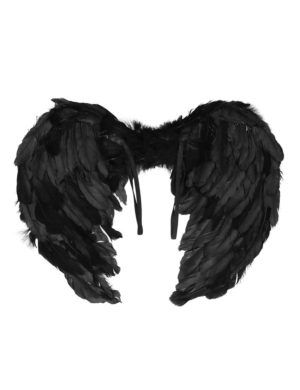 Ailes d'ange noir pour adulte en plumes noires