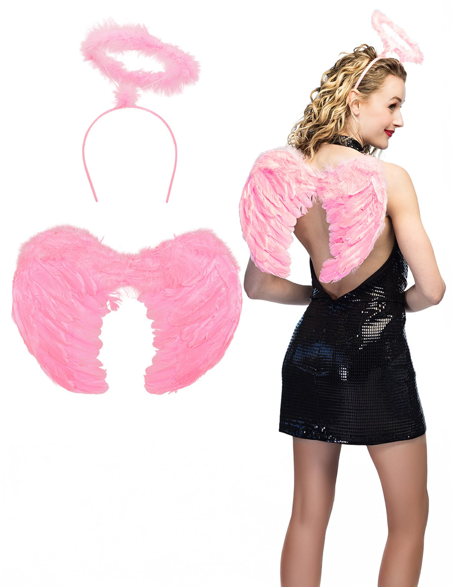 Világos rózsaszín angyal kiegészítőkészlet