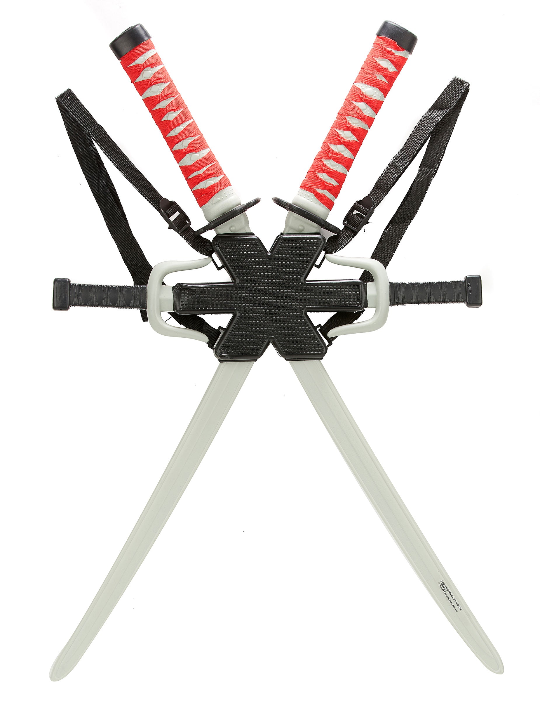Kit accessoires Deadpool pour adulte rouge et noir avec katanas et sais