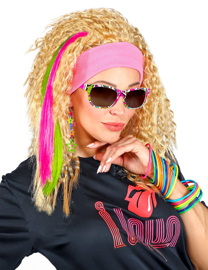 A 80 -as évek fluo kiegészítői készlet lány