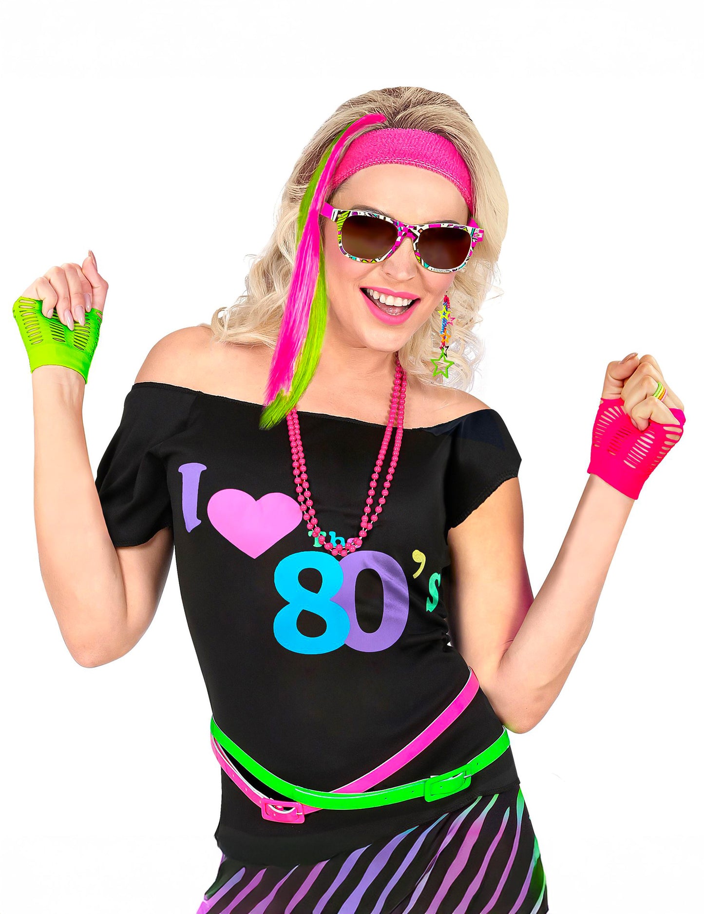 A 80 -as évek fluo kiegészítői készlet lány