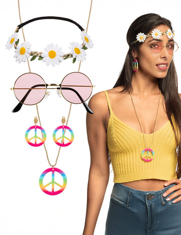 Deluxe hippi kiegészítő készlet felnőtteknek