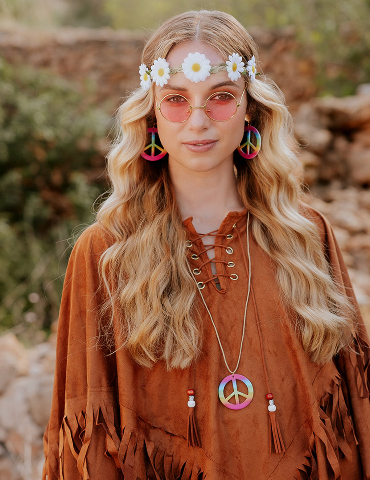 Vue de face du kit accessoires hippie deluxe
