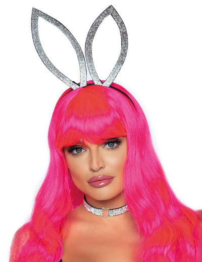 Kit accessoires lapin pour adulte argentées à strass