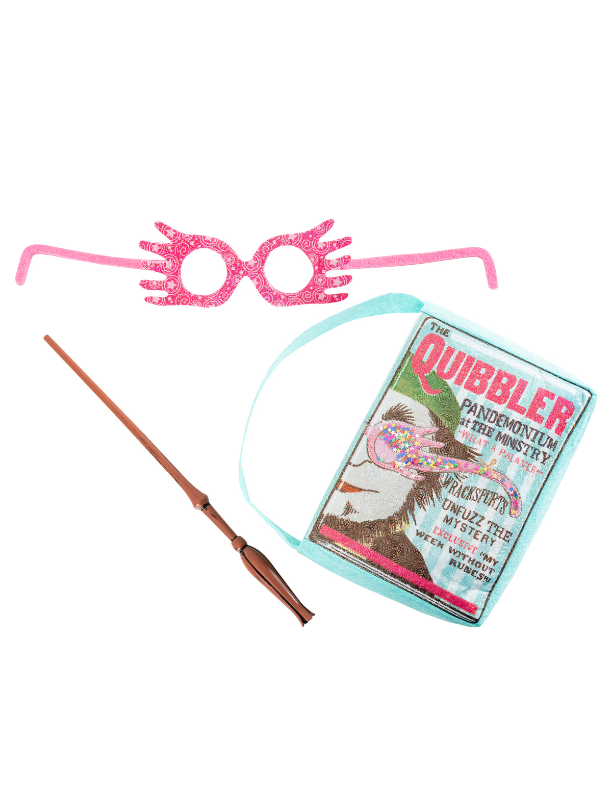 Vue d'ensemble des accessoires du Kit accessoires Luna Lovegood - Harry Potter