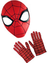 Coffret accessoires masque et gants de Spiderman pour enfant rouge et noir