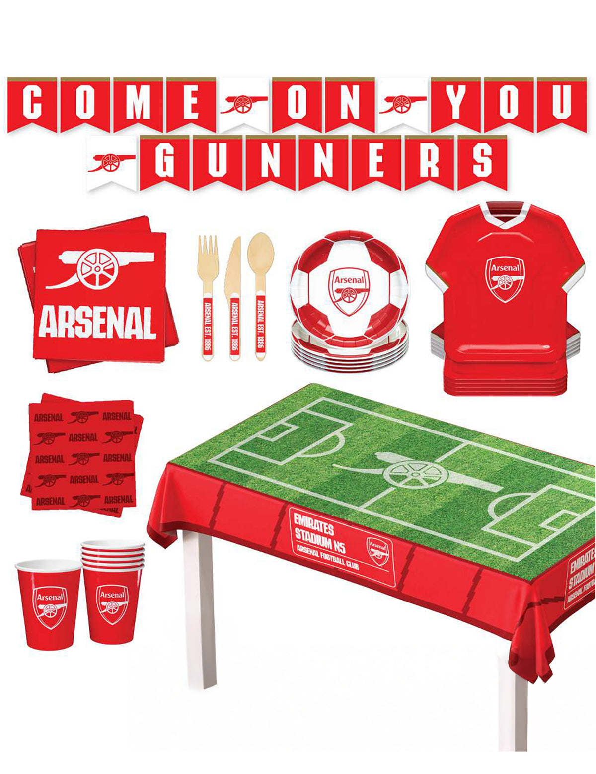 Arsenal Football Club születésnapi készlet 44 darabos