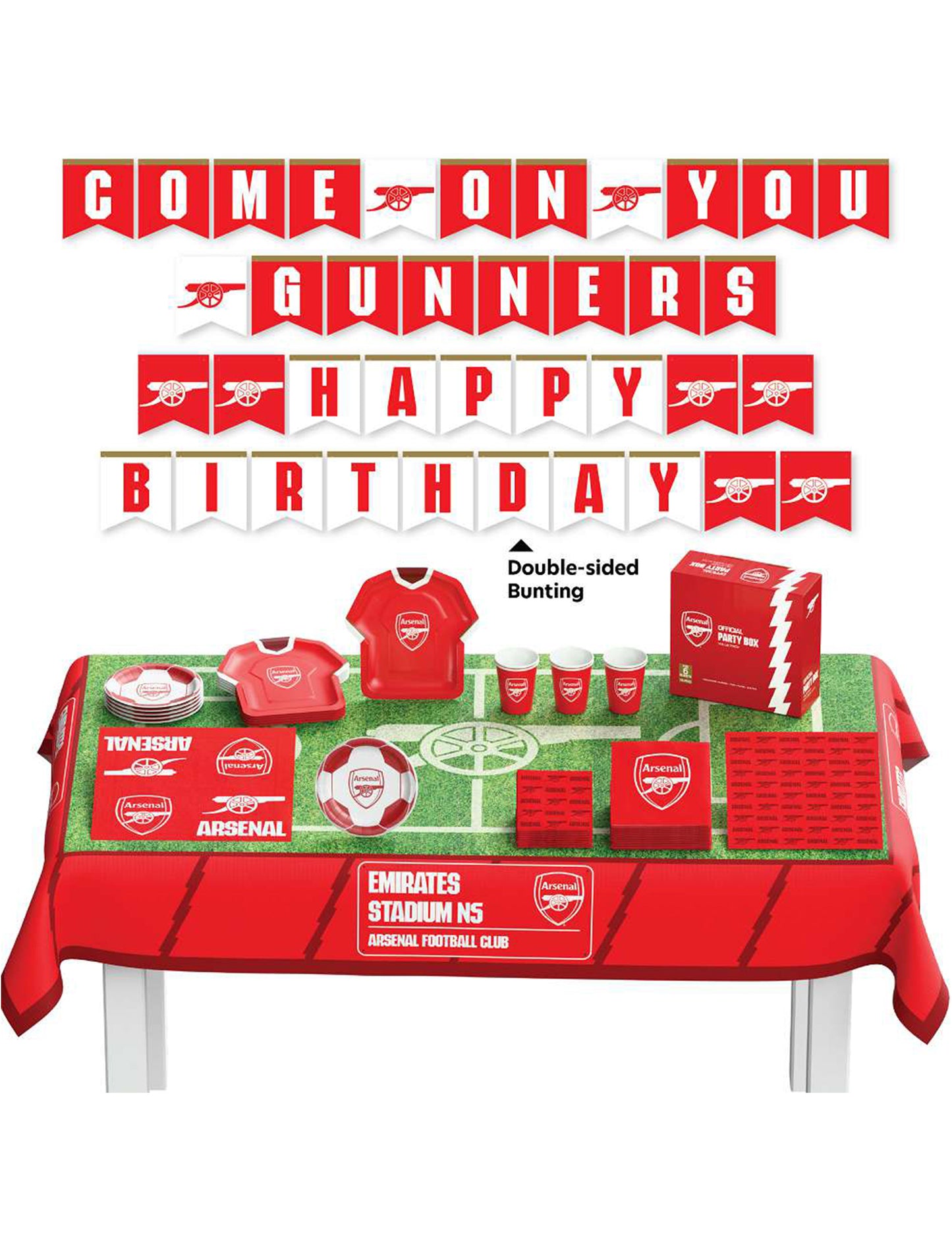 Arsenal Football Club születésnapi készlet 44 darabos