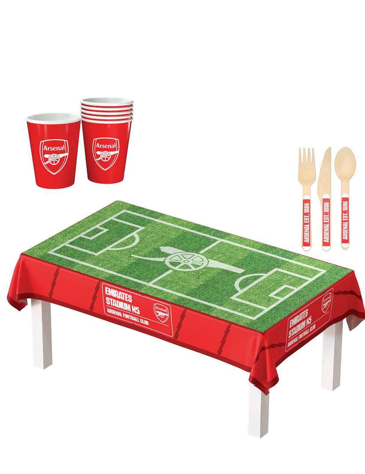 Arsenal Football Club születésnapi készlet 75 darabos