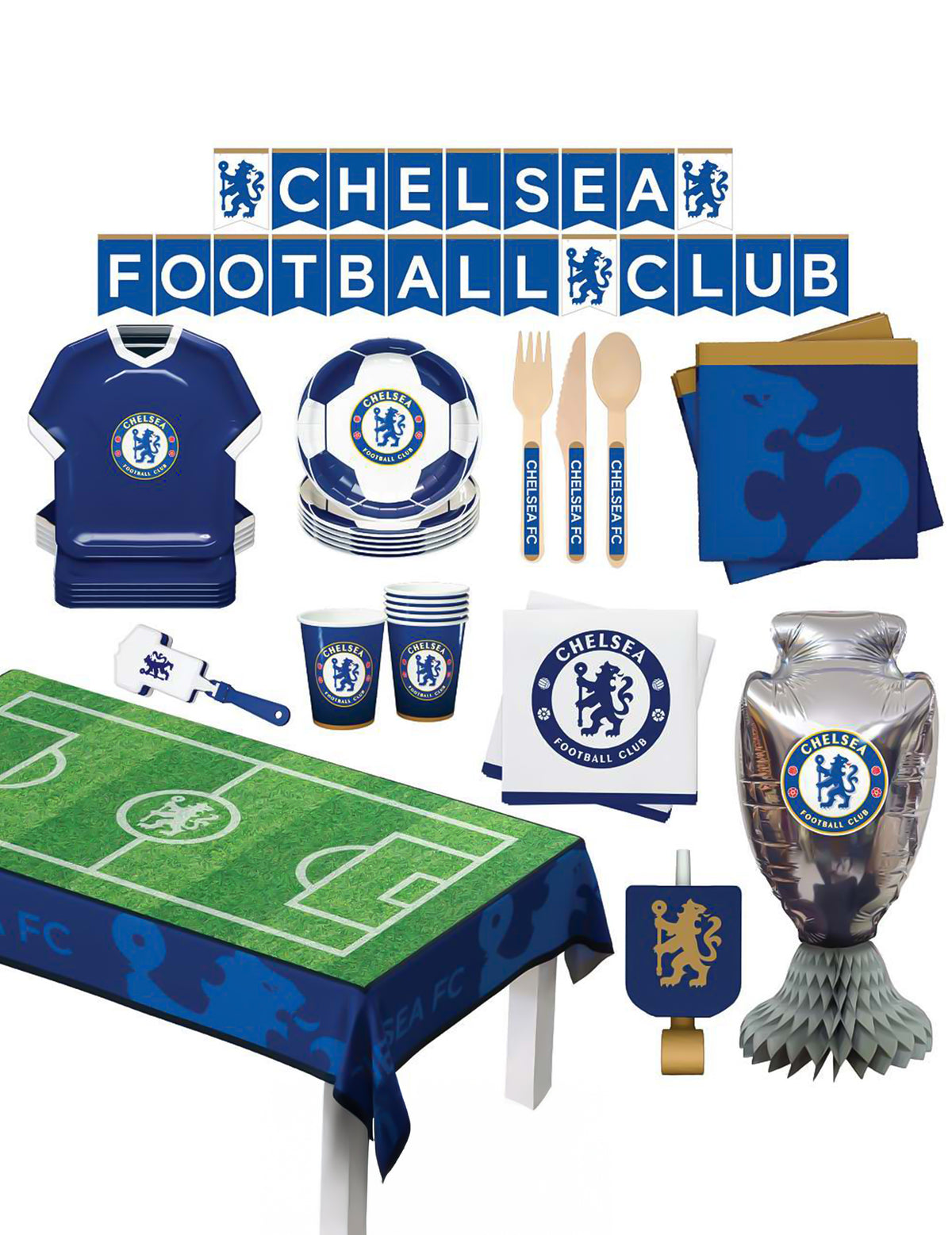 Chelsea Football Club születésnapi készlet 75 darabos