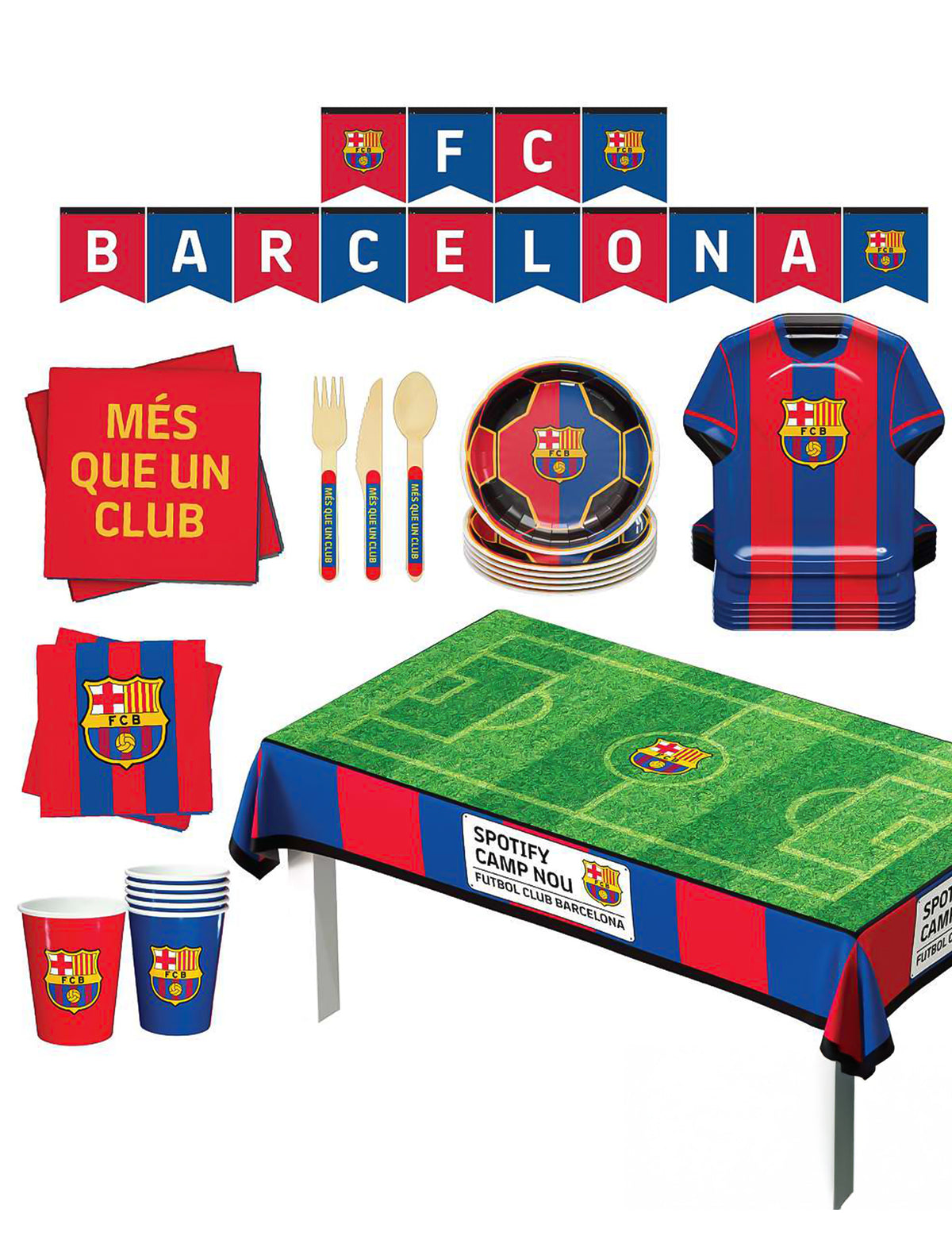 FC Barcelone születésnapi készlet 44 darabos