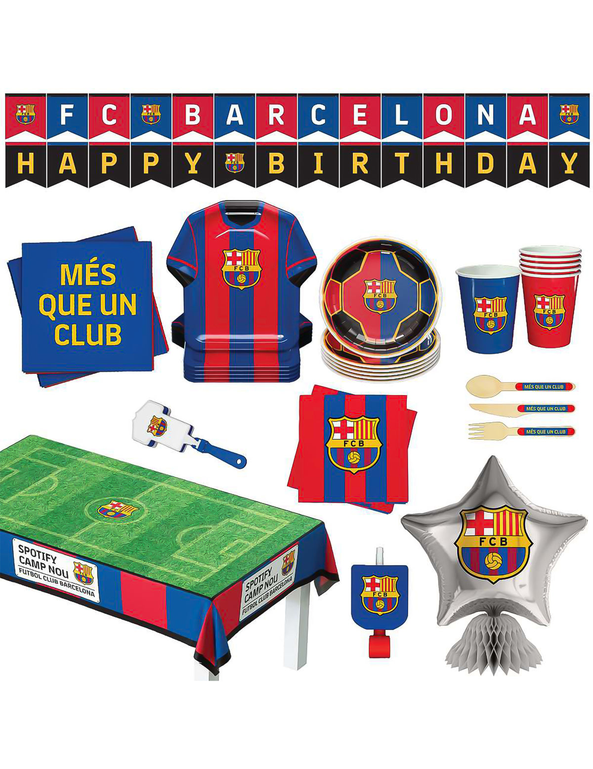 FC Barcelone születésnapi készlet 75 darabos