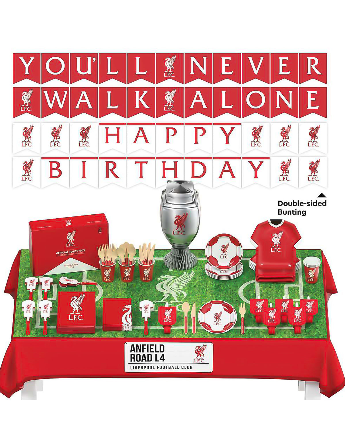 Liverpool Football Club születésnapi készlet 75 darabos