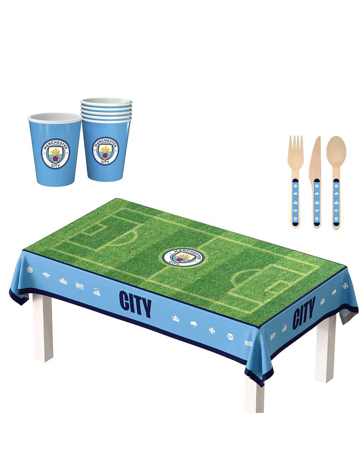 Manchester City Football Club születésnapi készlet 75 darabos