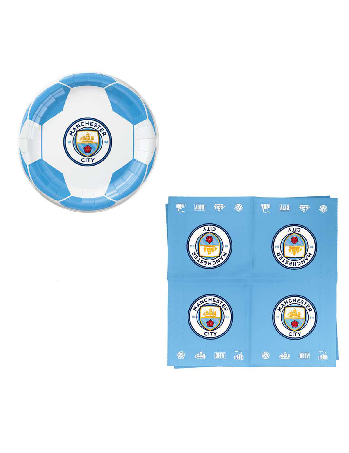 Manchester City Football Club születésnapi készlet 75 darabos