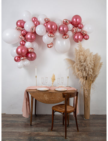 70 lufi ív készlet díszítéshez, rozéarany színben