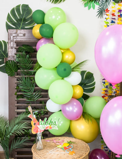 Trópusi lufi és dzsungel levélív készlet (70 lufi)