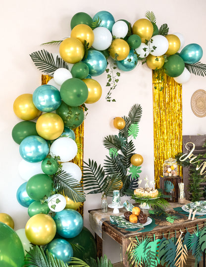 86 Trópusi golyósív borostyán, pálma és monstera