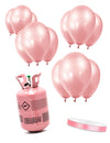 Hélium palack készlet 12 rose gold lufival és szaténszalaggal