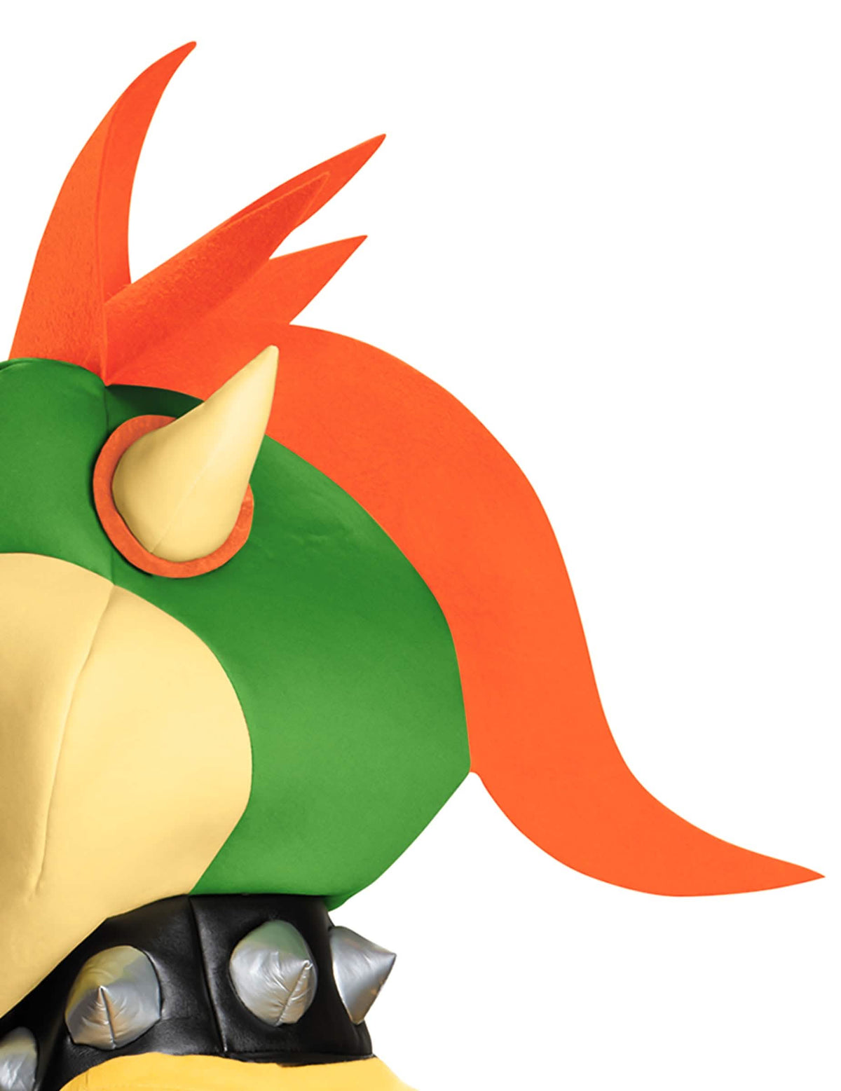 A Nintendo® Bowser készlet fejdíszének és tüskés nyakláncának részletei