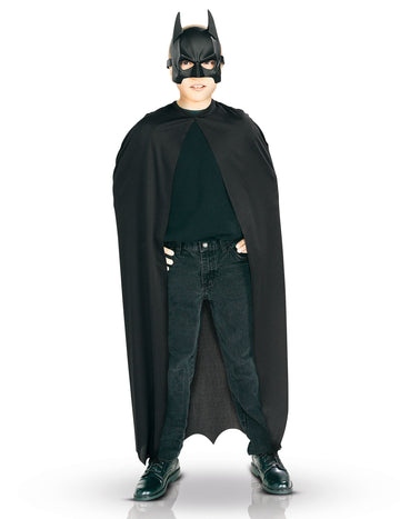 Kit cape et masque Batman pour garçon noir