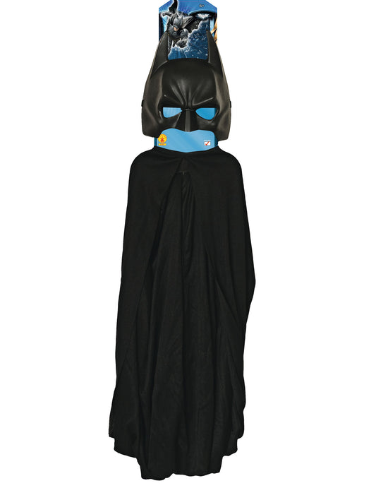 Vue d'ensemble du kit cape et masque Batman