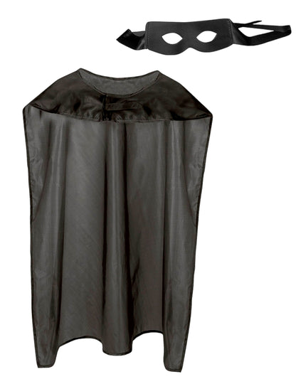 Kit Cape és Super Hero Mask fekete felnőtt