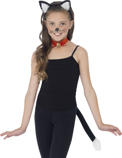 Kit chat noir pour enfant avec oreilles et queue