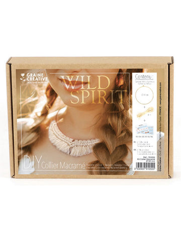 Makramé nyaklánc készlet 14 cm bohém és arany