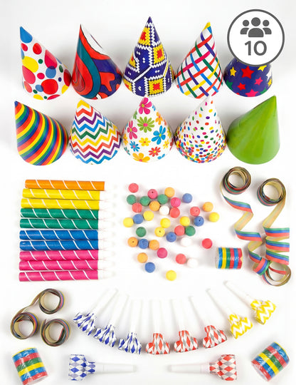 Többszínű Cotillons Kit 10 ember