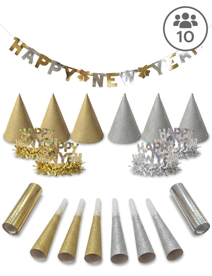 Arany és ezüst kotillon készlet 27 darab